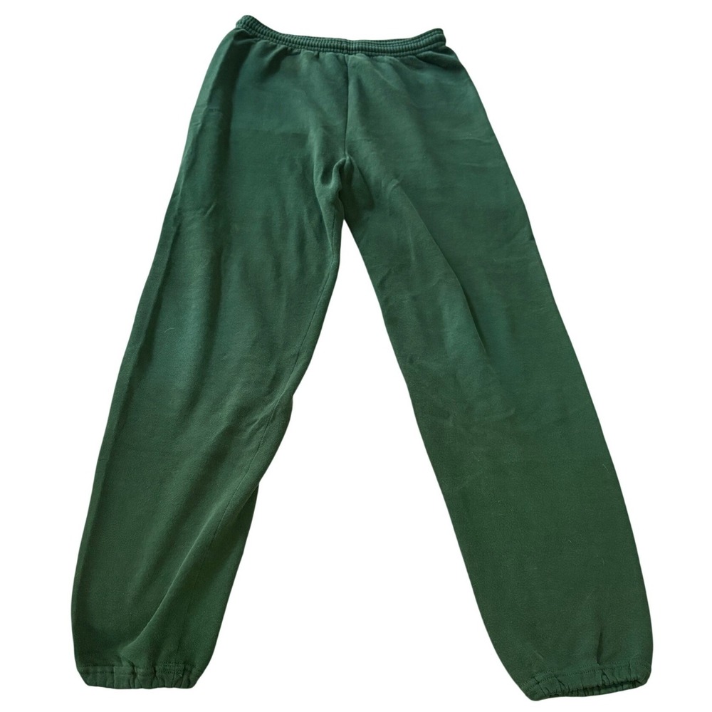 Vintage 80s 90s Jerzees Blank Sweatpants Medium Forest Green Made in USA Mens